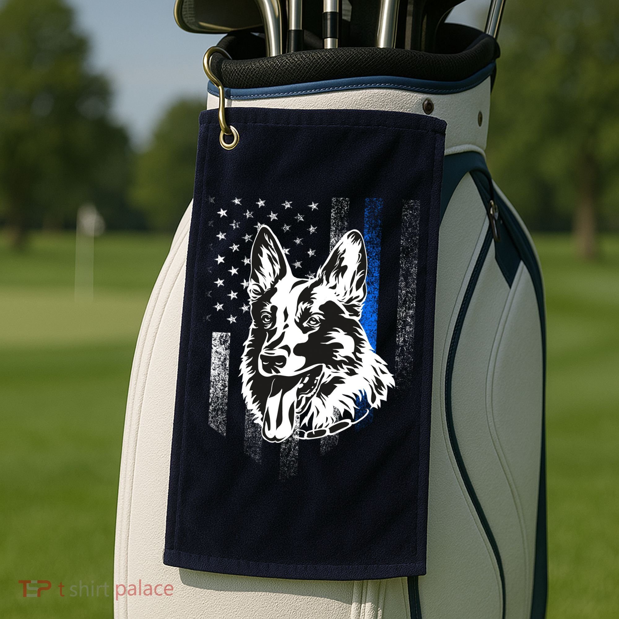 German Shepherd Police Dog Golf Towel