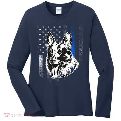 German Shepherd Police Dog Women's Long Sleeve Shirt