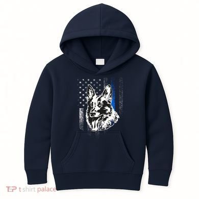 German Shepherd Police Dog Kids Hoodie