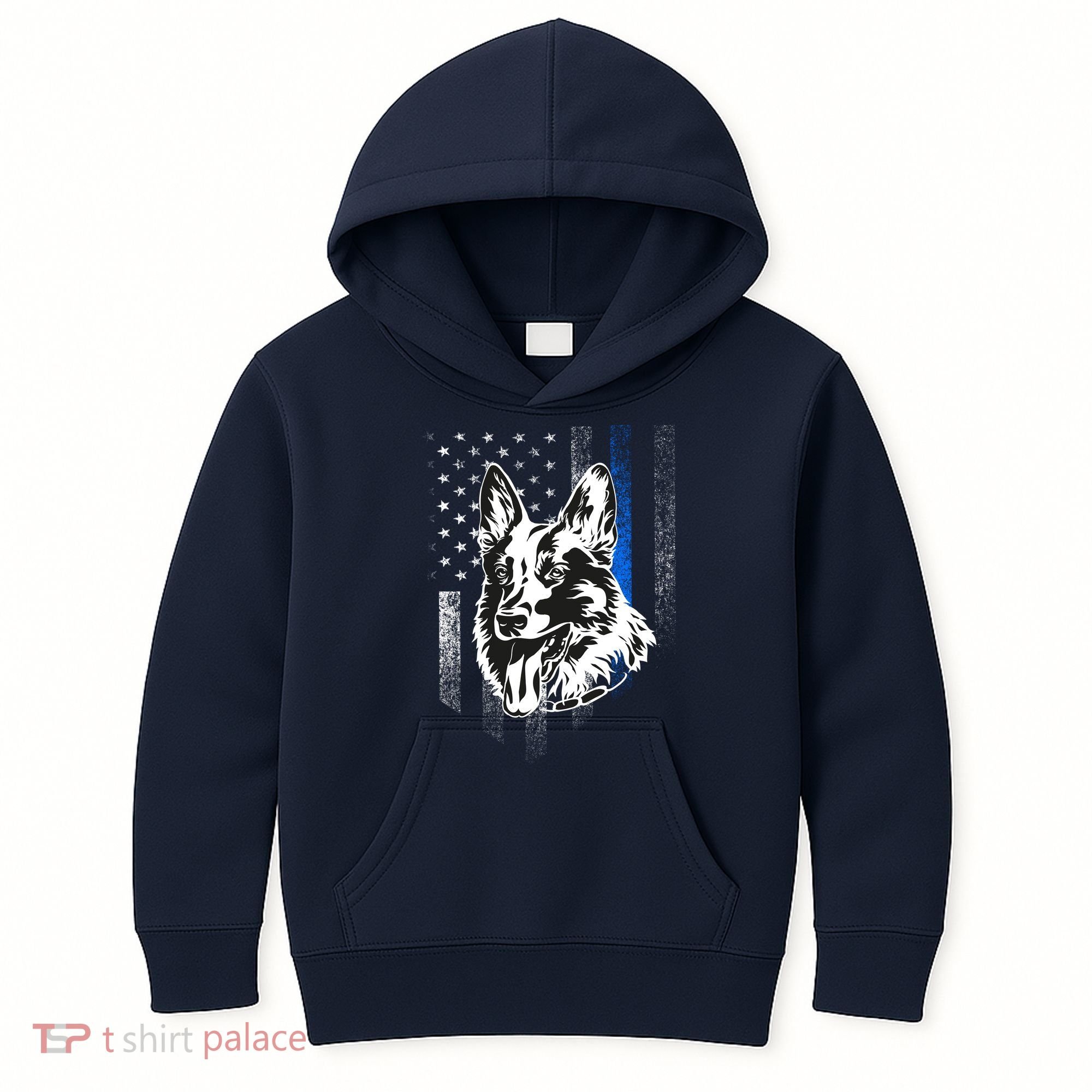 German Shepherd Police Dog Kids Hoodie