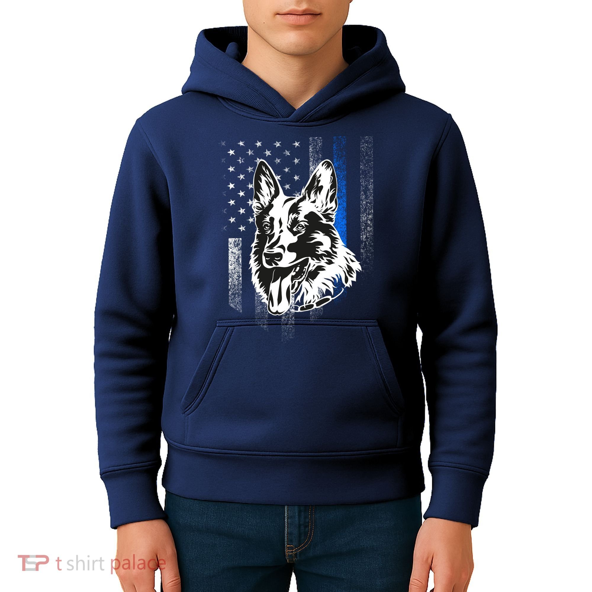 German Shepherd Police Dog Kids Hoodie