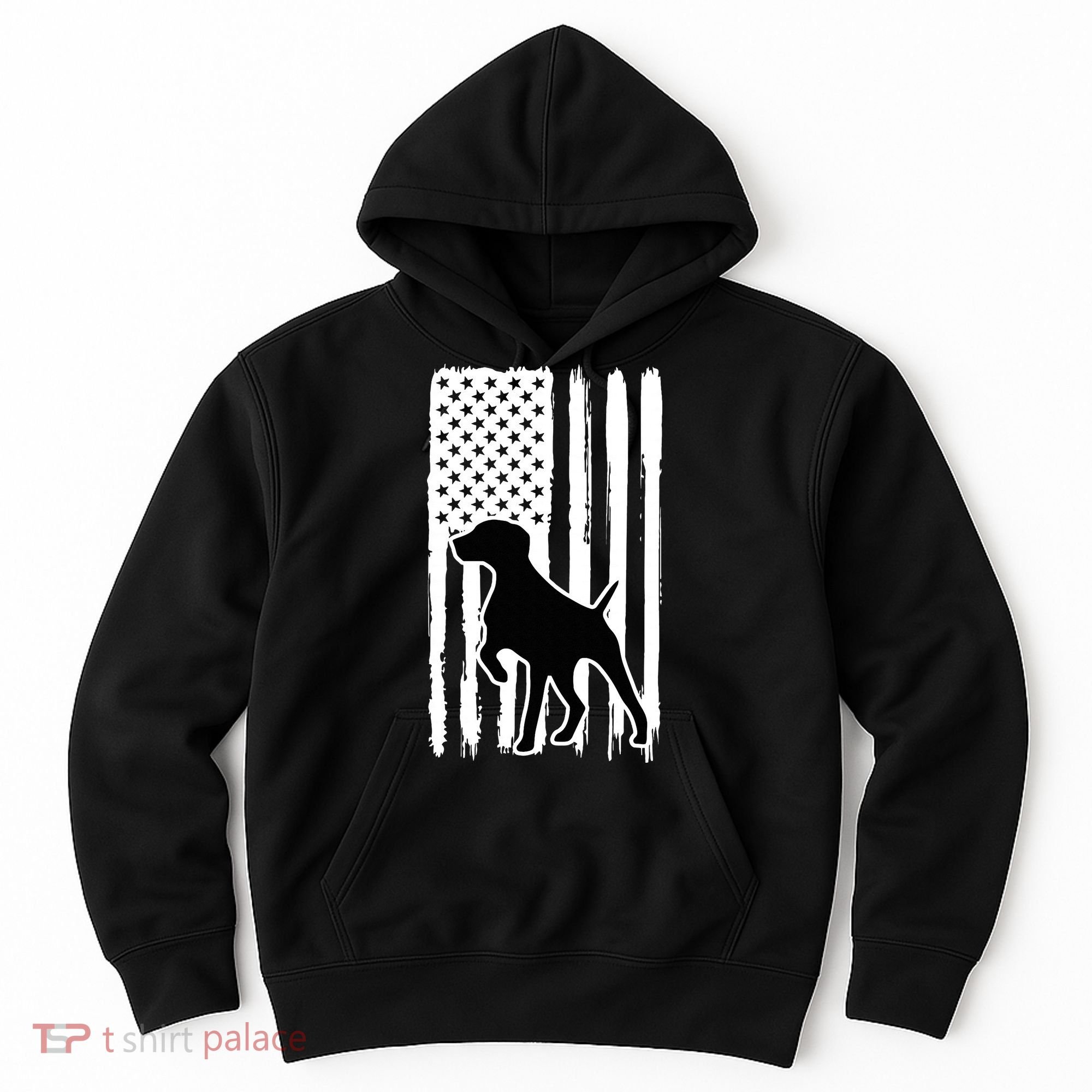 German Shorthaired Pointer American Flag USA Patriot Hoodie