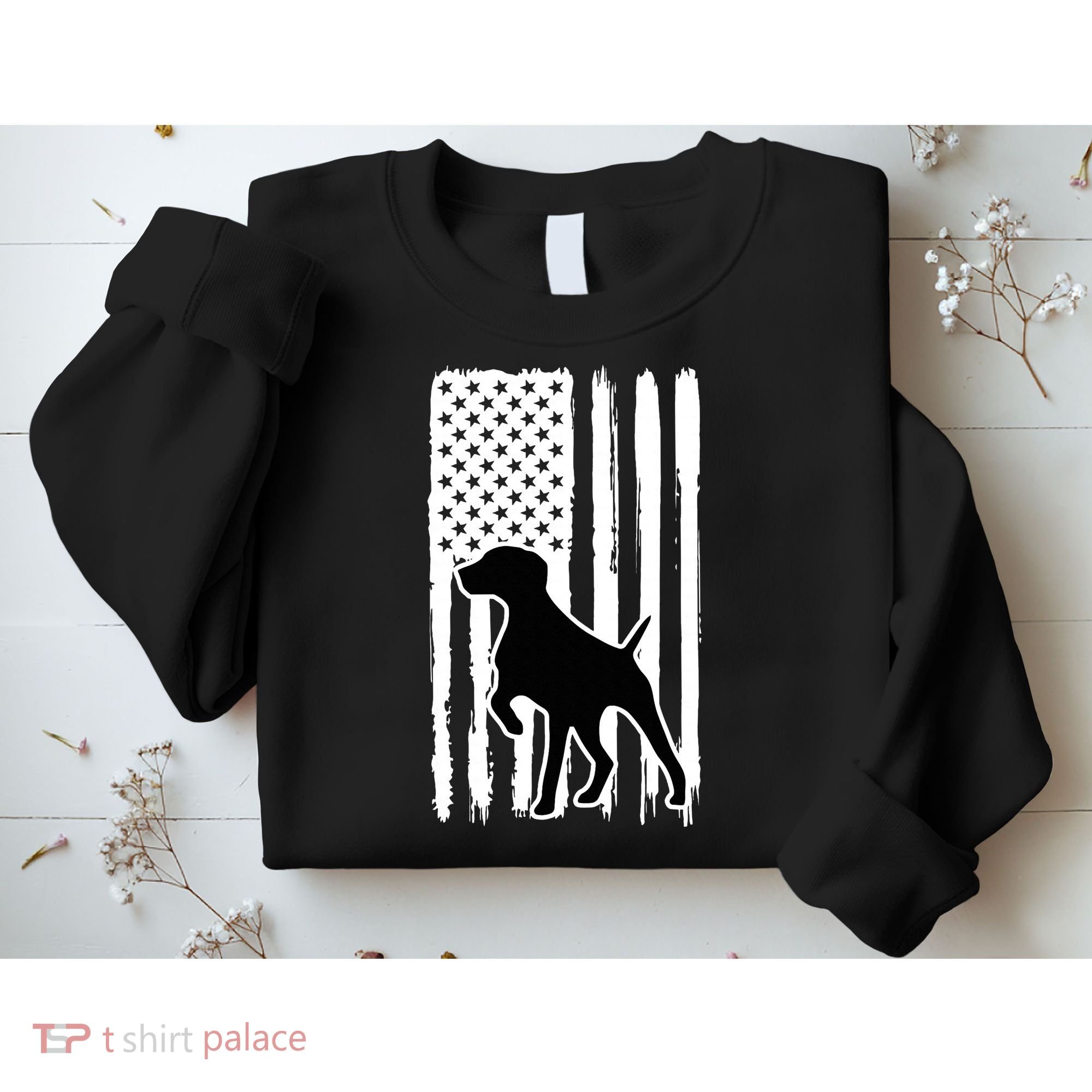 German Shorthaired Pointer American Flag USA Patriot Sweatshirt