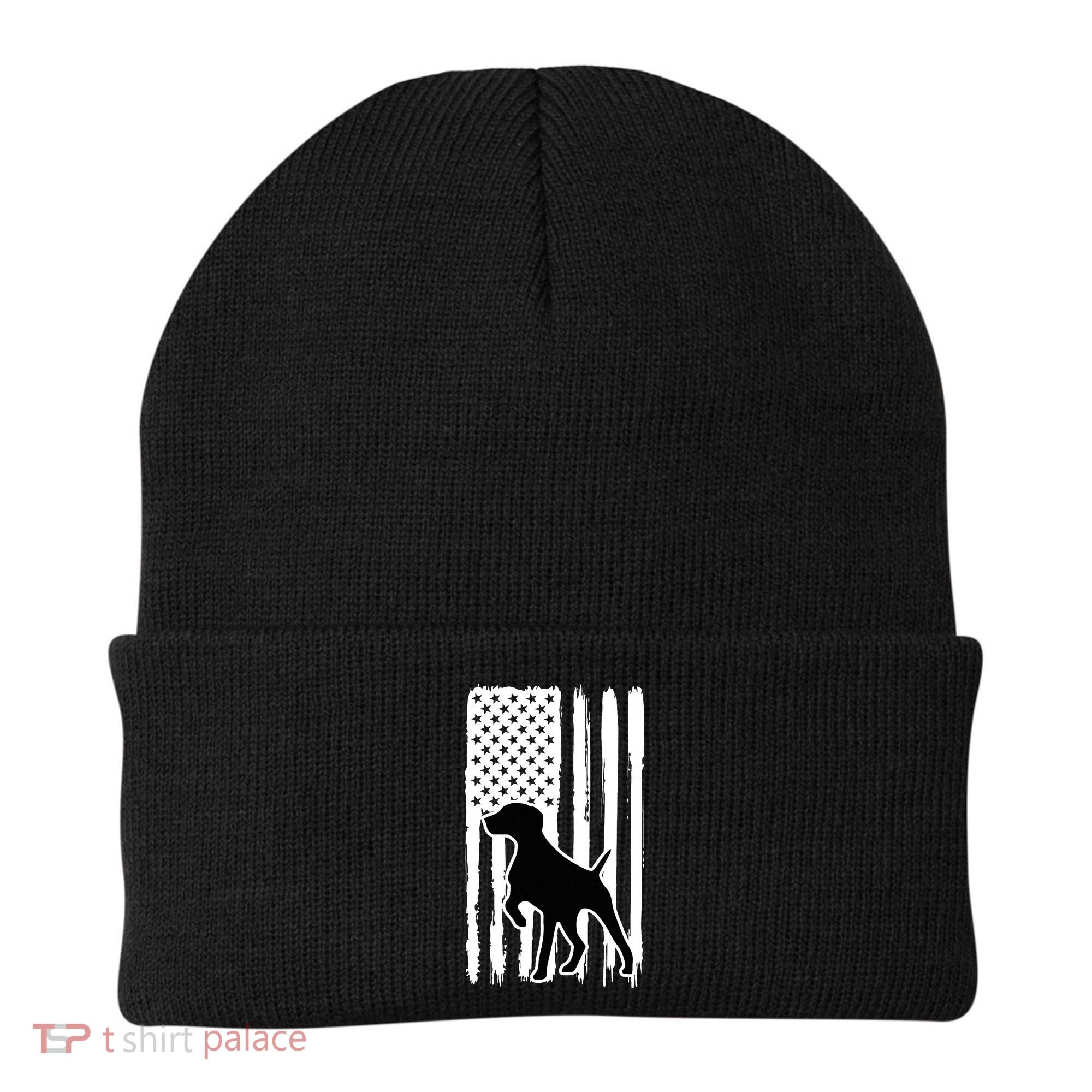 German Shorthaired Pointer American Flag USA Patriot Beanie
