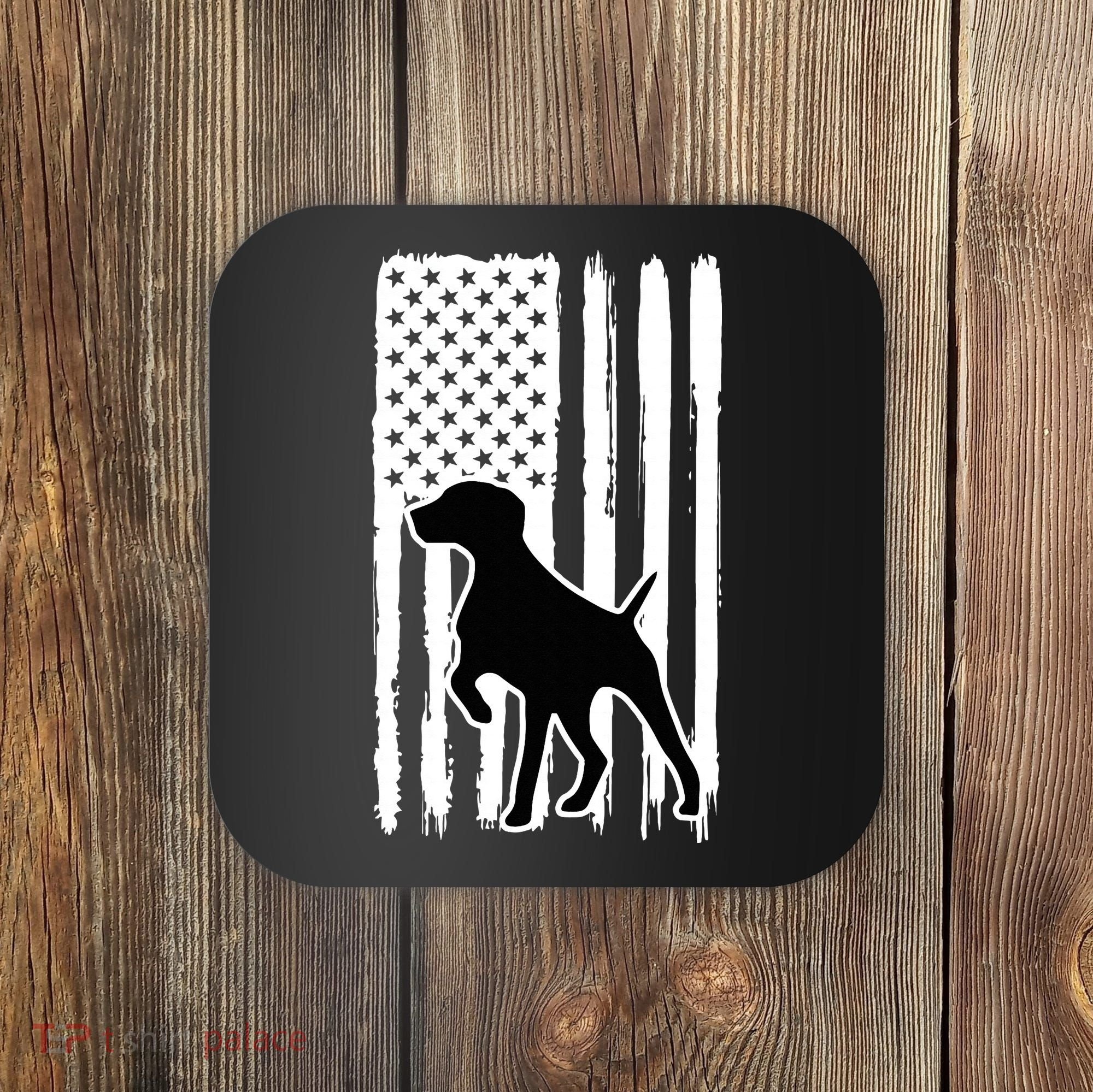 German Shorthaired Pointer American Flag USA Patriot Coaster