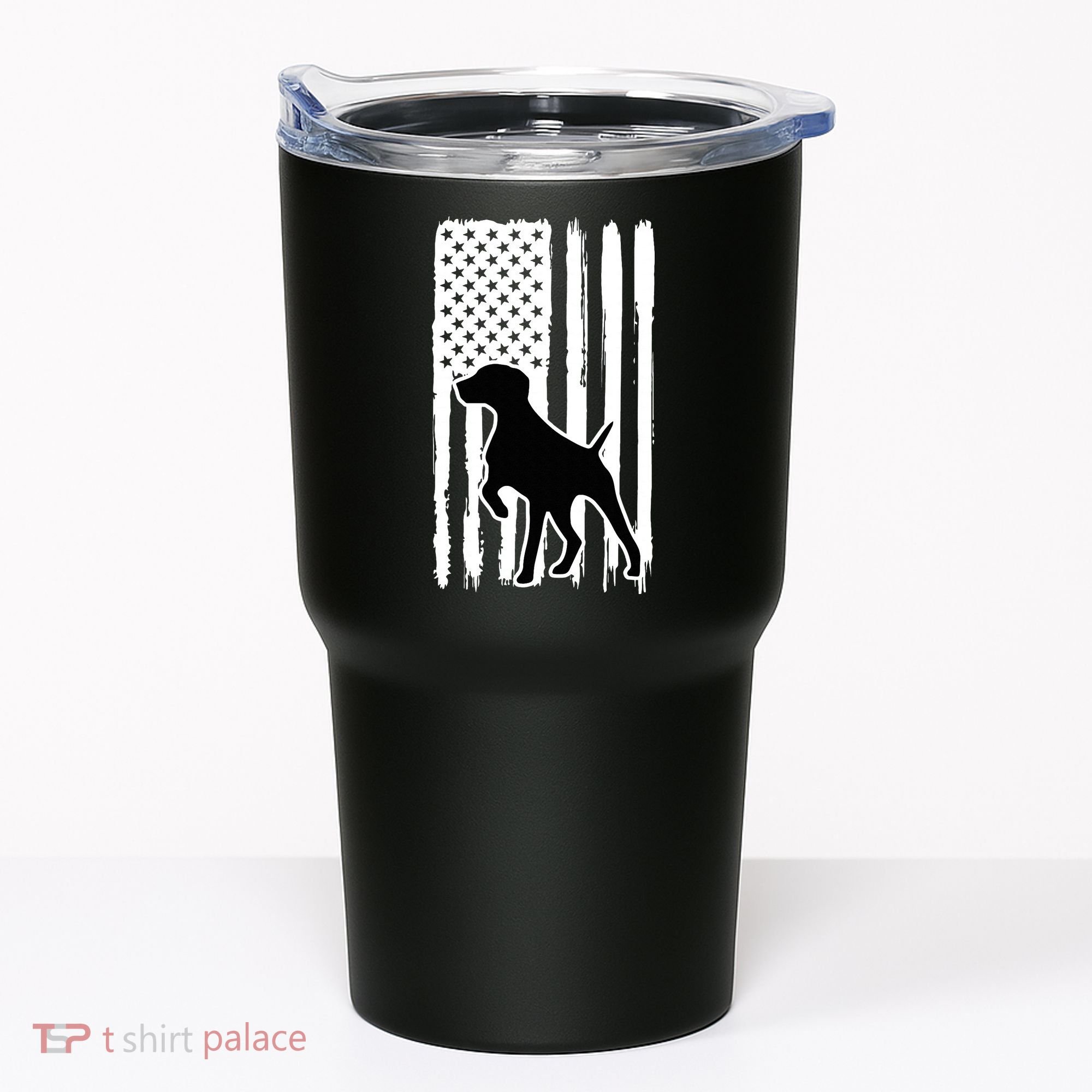 German Shorthaired Pointer American Flag USA Patriot Tumbler