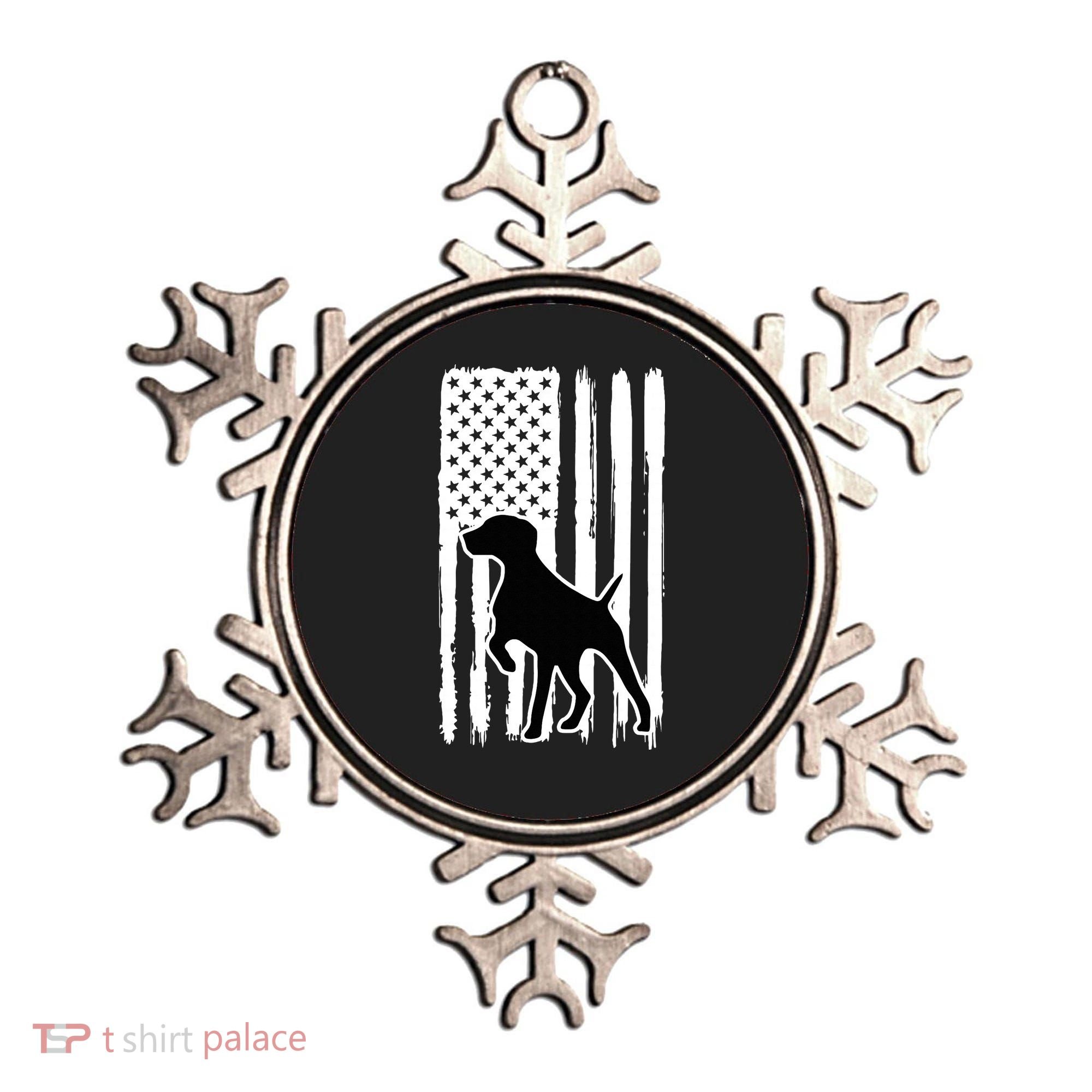 German Shorthaired Pointer American Flag USA Patriot Ornament