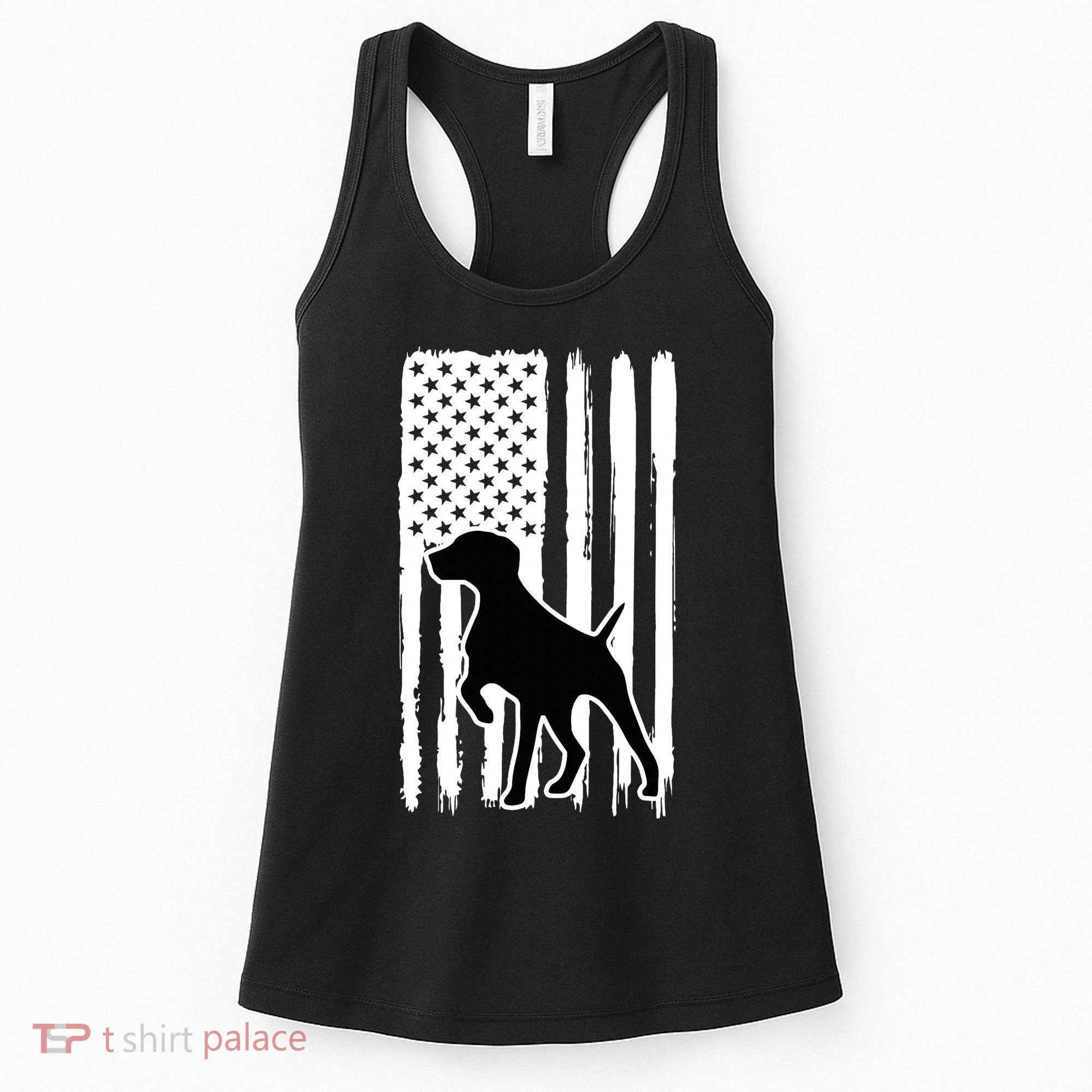 German Shorthaired Pointer American Flag USA Patriot Women's Tank Top
