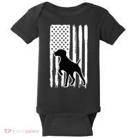German Shorthaired Pointer American Flag USA Patriot Baby Bodysuit thumb 0