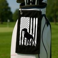 German Shorthaired Pointer American Flag USA Patriot Golf Towel thumb 2