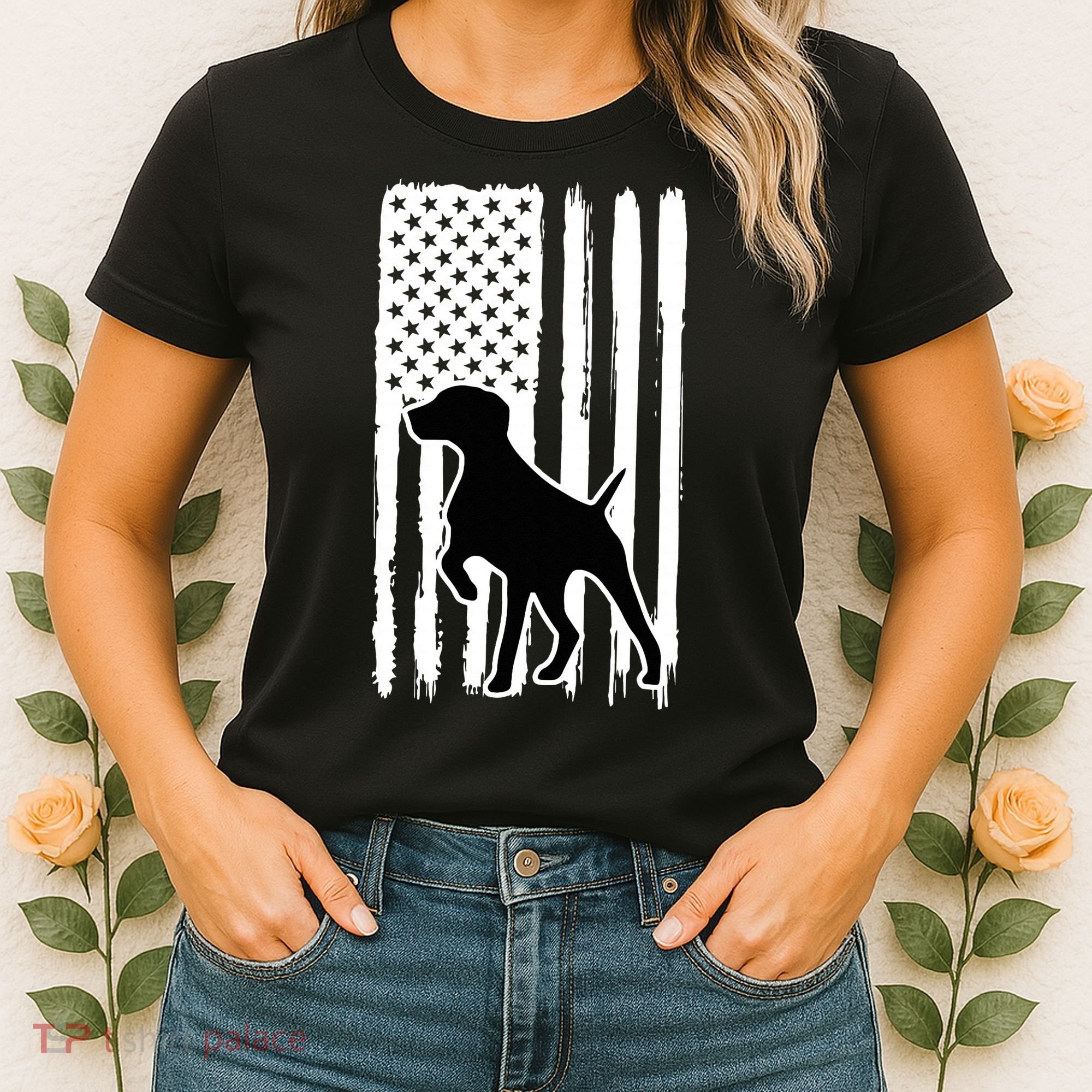 German Shorthaired Pointer American Flag USA Patriot Women's T-Shirt