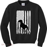 German Shorthaired Pointer American Flag USA Patriot Kids Sweatshirt thumb 0