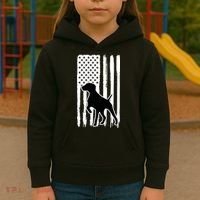 German Shorthaired Pointer American Flag USA Patriot Kids Hoodie thumb 3