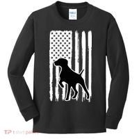 German Shorthaired Pointer American Flag USA Patriot Kids Long Sleeve Shirt thumb 0