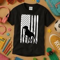 German Shorthaired Pointer American Flag USA Patriot Kids T-Shirt thumb 3