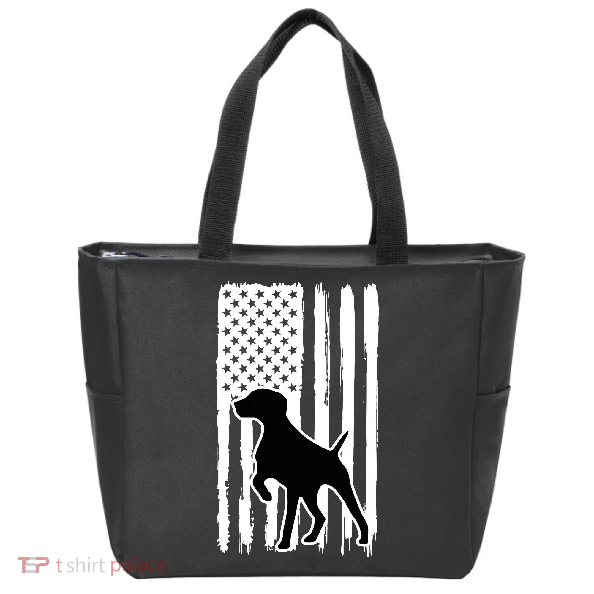 German Shorthaired Pointer American Flag USA Patriot Tote Bag