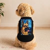 German Shepherd Painting Art Starry Night Sky Dog Van Gogh Doggie Tank thumb 2
