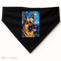 German Shepherd Painting Art Starry Night Sky Dog Van Gogh USA-Made Doggie Bandana thumb 0
