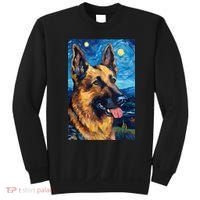 German Shepherd Painting Art Starry Night Sky Dog Van Gogh Sweatshirt thumb 0