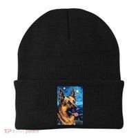 German Shepherd Painting Art Starry Night Sky Dog Van Gogh Beanie thumb 0