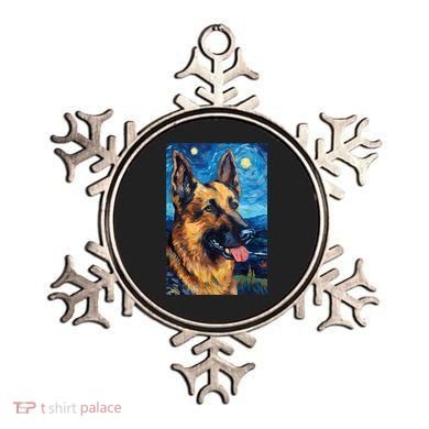 German Shepherd Painting Art Starry Night Sky Dog Van Gogh Ornament