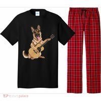 German Shepherd playing the acoustic guitar Pajama Set thumb 0