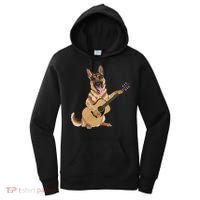 German Shepherd playing the acoustic guitar Women's Hoodie thumb 0
