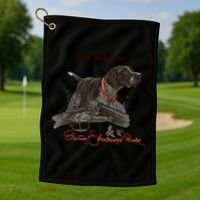 Ger Shorthaired Pointer Meaningful Gift A Born Hunter! Cute Gift Golf Towel thumb 1