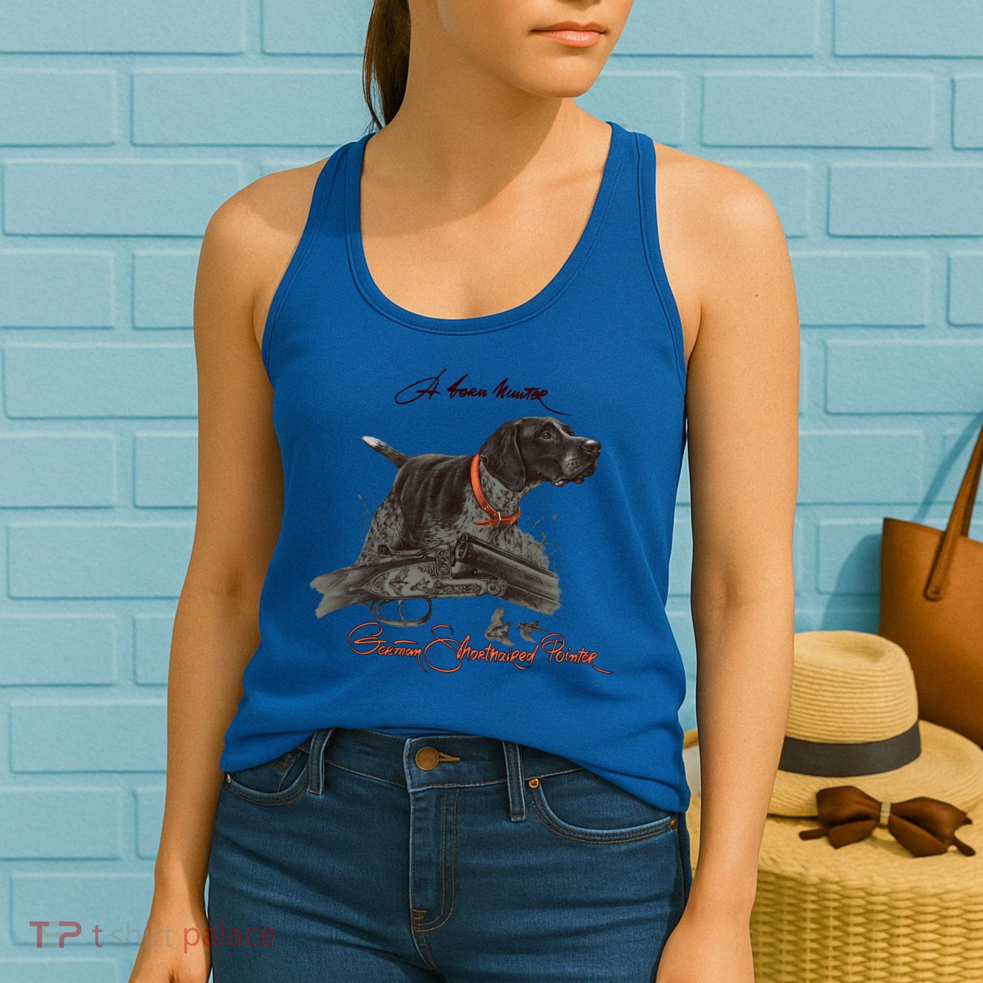 Ger Shorthaired Pointer Meaningful Gift A Born Hunter! Cute Gift Women's Tank Top