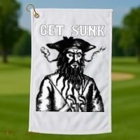 Get Sunk Pirate Sea Thieves Of Oceans Golf Towel thumb 1