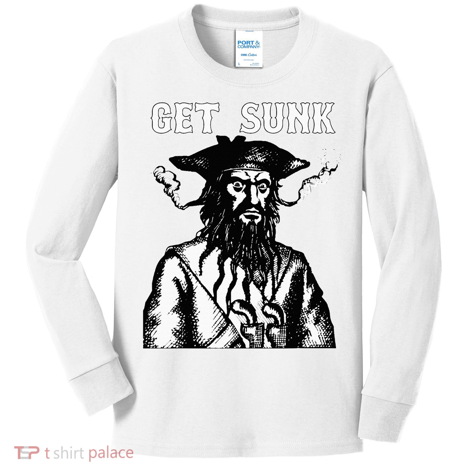 Get Sunk Pirate Sea Thieves Of Oceans Kids Long Sleeve Shirt