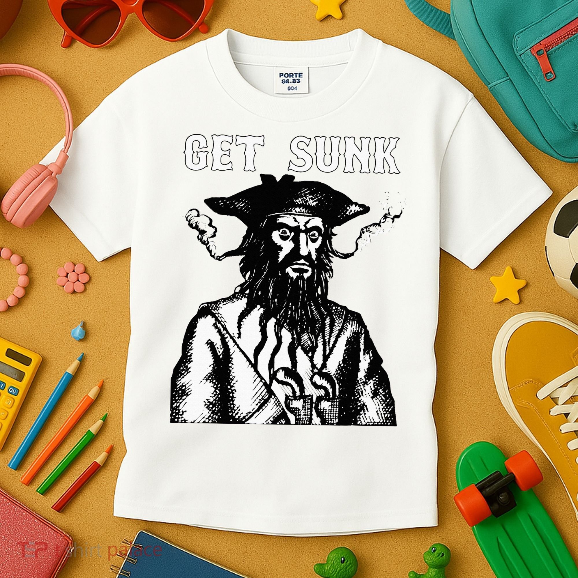 Get Sunk Pirate Sea Thieves Of Oceans Kids T-Shirt