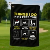 German Shorthair Pointer Gsp Life Golf Towel thumb 1