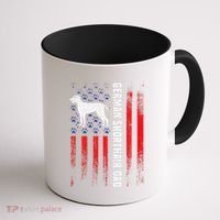 German Shorthair Pointer Dog Dad American Flag Patriotic Coffee Mug thumb 1