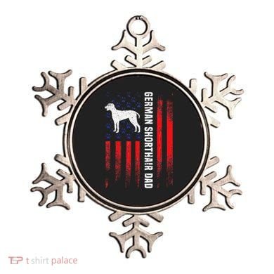 German Shorthair Pointer Dog Dad American Flag Patriotic Ornament
