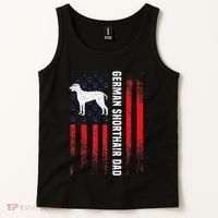 German Shorthair Pointer Dog Dad American Flag Patriotic Tank Top thumb 2