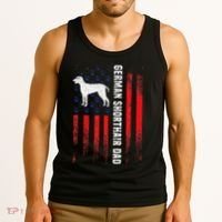 German Shorthair Pointer Dog Dad American Flag Patriotic Tank Top thumb 3