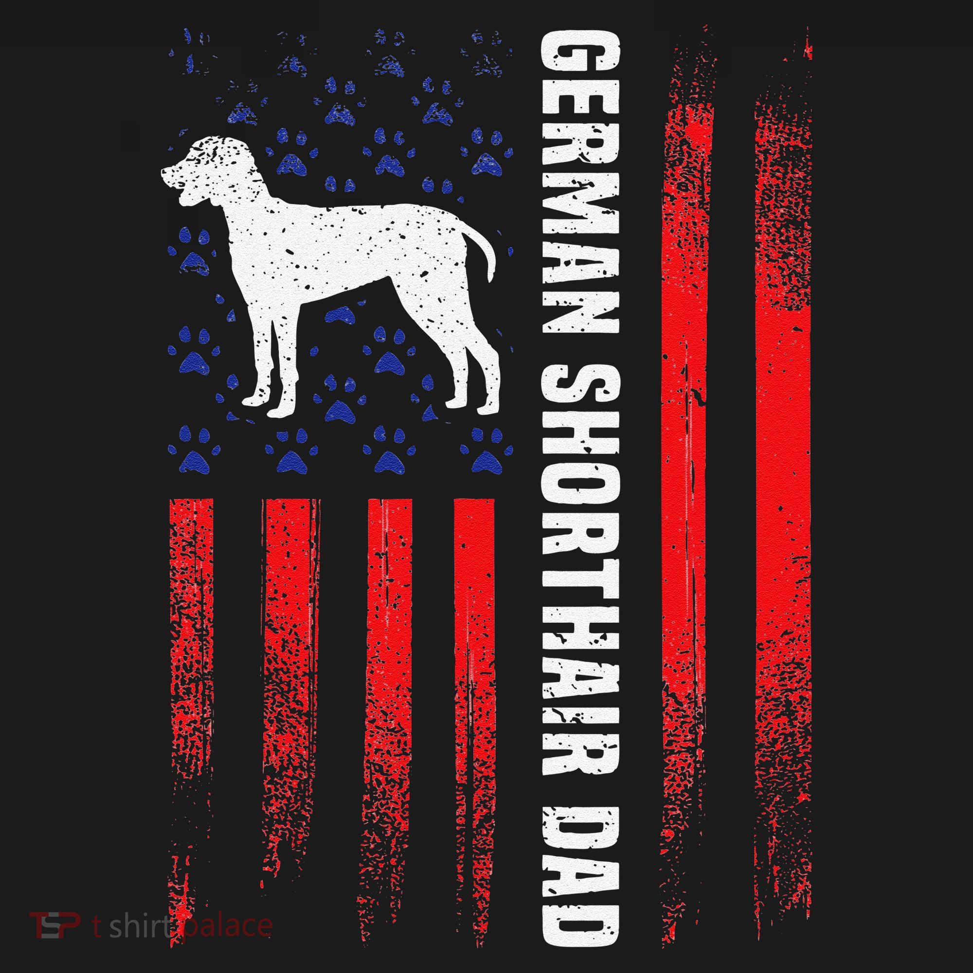 German Shorthair Pointer Dog Dad American Flag Patriotic Tank Top