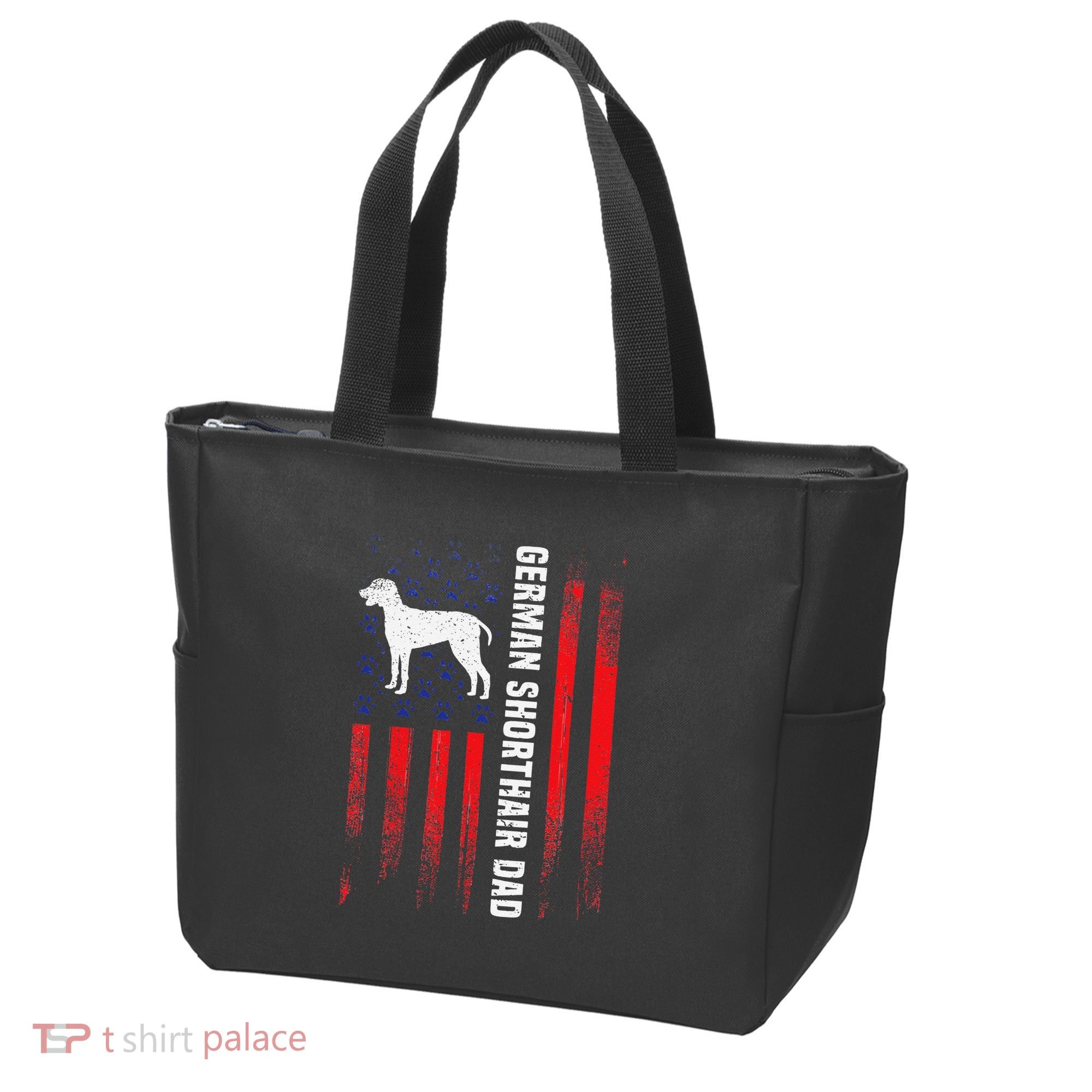German Shorthair Pointer Dog Dad American Flag Patriotic Tote Bag