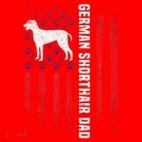 German Shorthair Pointer Dog Dad American Flag Patriotic Santa Hat thumb 1