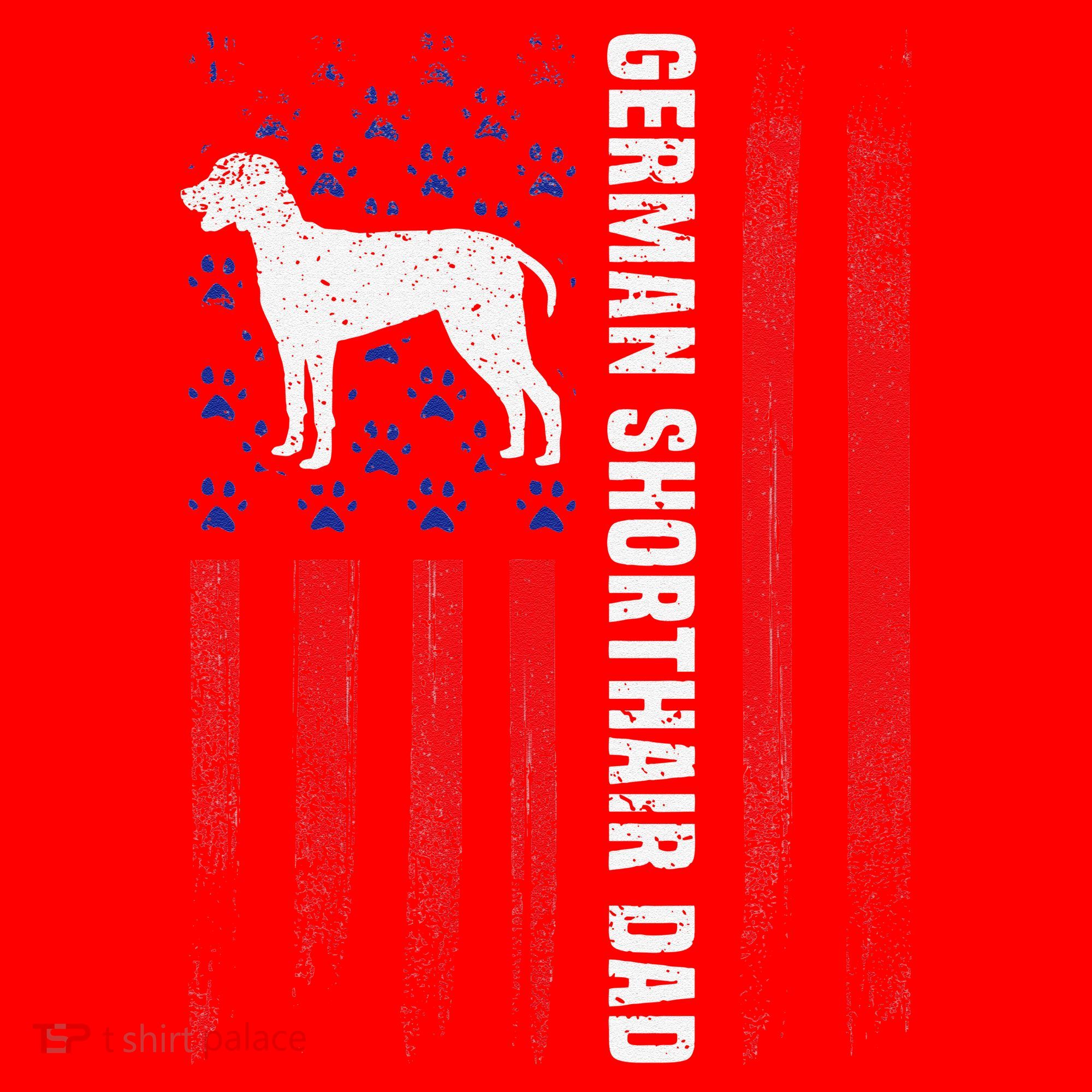 German Shorthair Pointer Dog Dad American Flag Patriotic Santa Hat