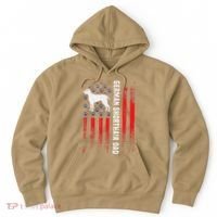 German Shorthair Pointer Dog Dad American Flag Patriotic Hoodie thumb 0