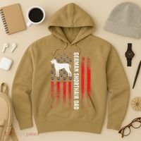 German Shorthair Pointer Dog Dad American Flag Patriotic Hoodie thumb 3