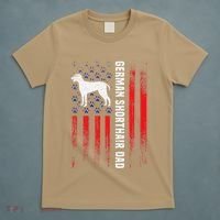 German Shorthair Pointer Dog Dad American Flag Patriotic T-Shirt thumb 5