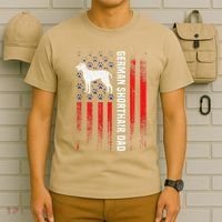 German Shorthair Pointer Dog Dad American Flag Patriotic T-Shirt thumb 6