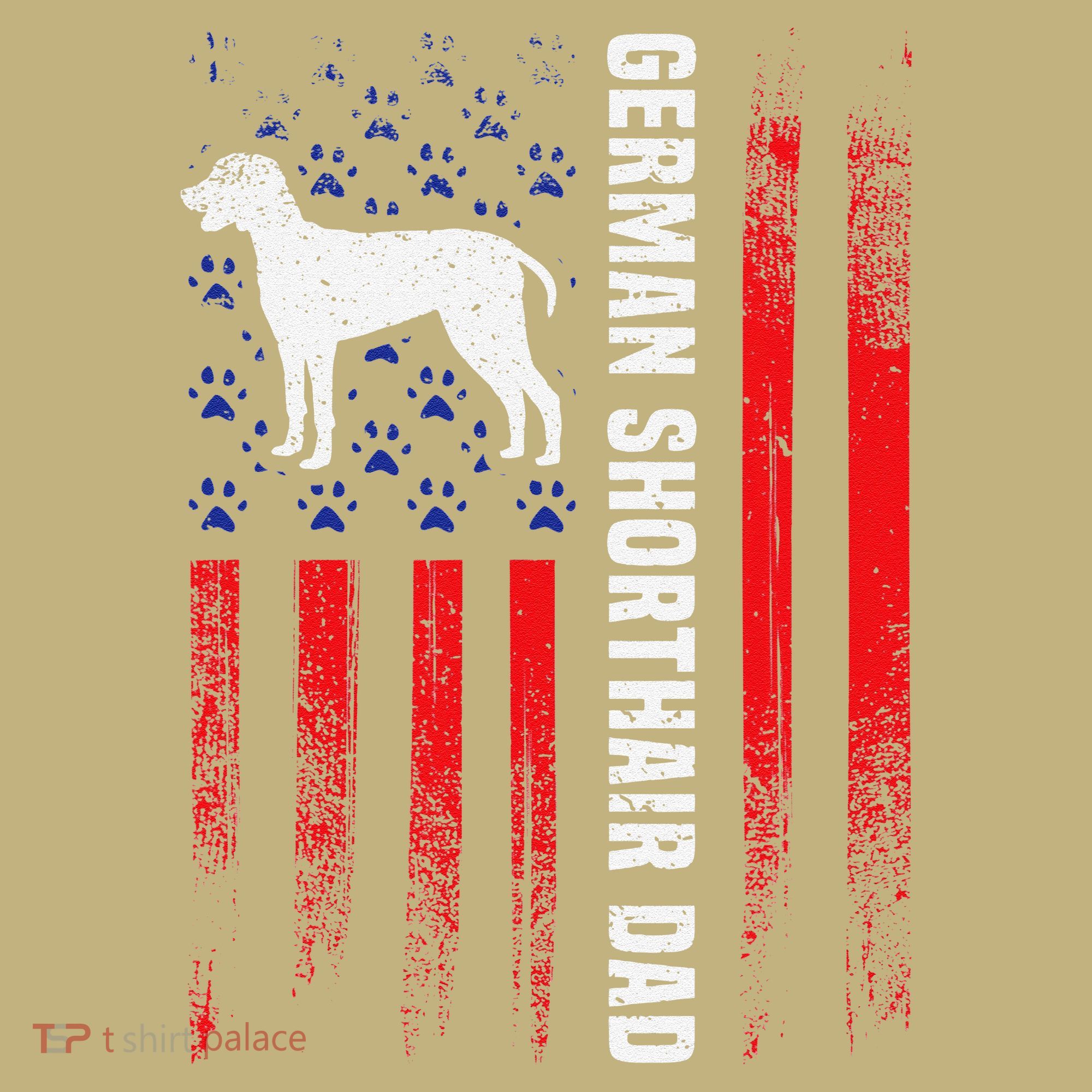 German Shorthair Pointer Dog Dad American Flag Patriotic Mousepad
