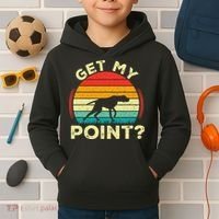 German Shorthaired Pointer Get My Point Gsp Dog Kids Hoodie thumb 2