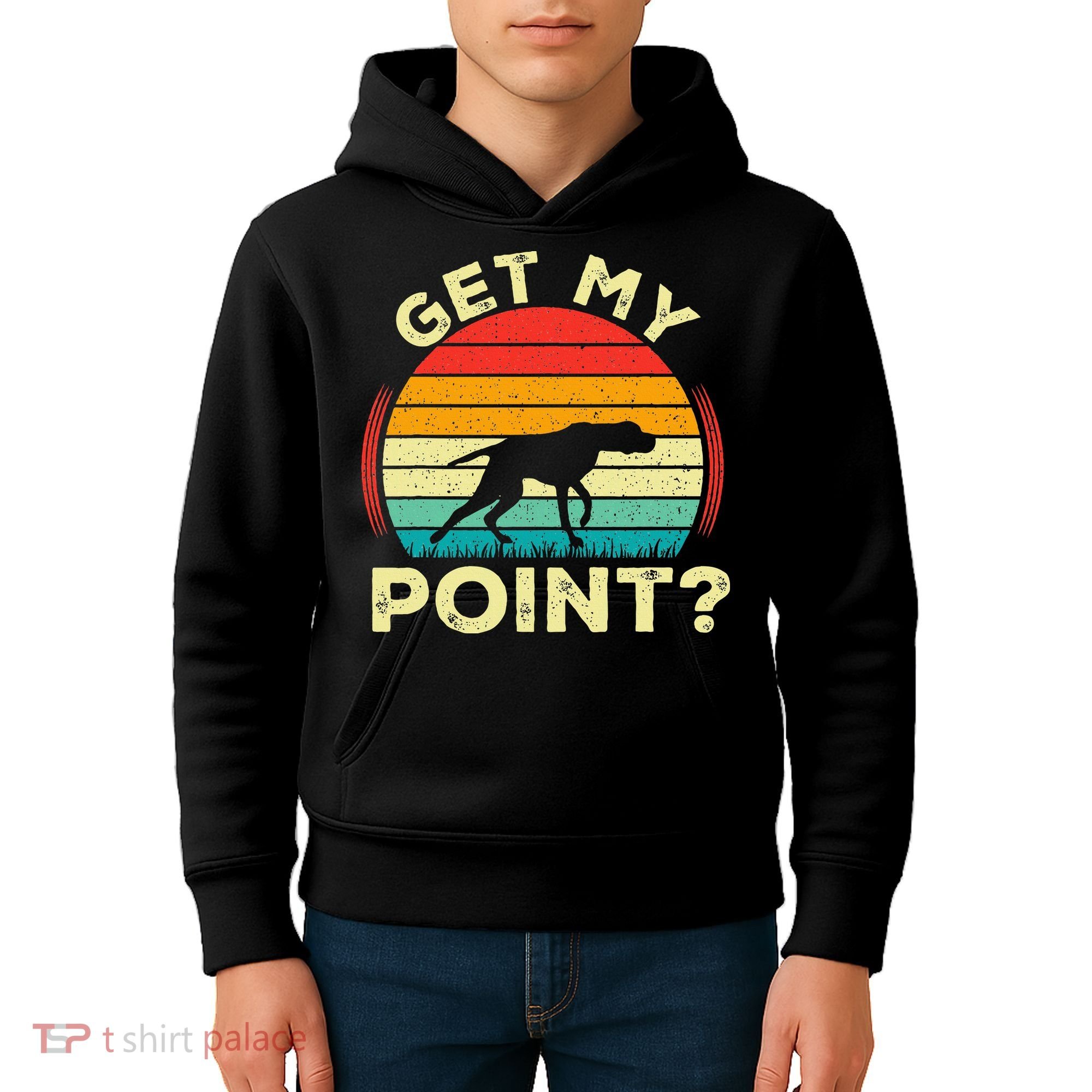 German Shorthaired Pointer Get My Point Gsp Dog Kids Hoodie