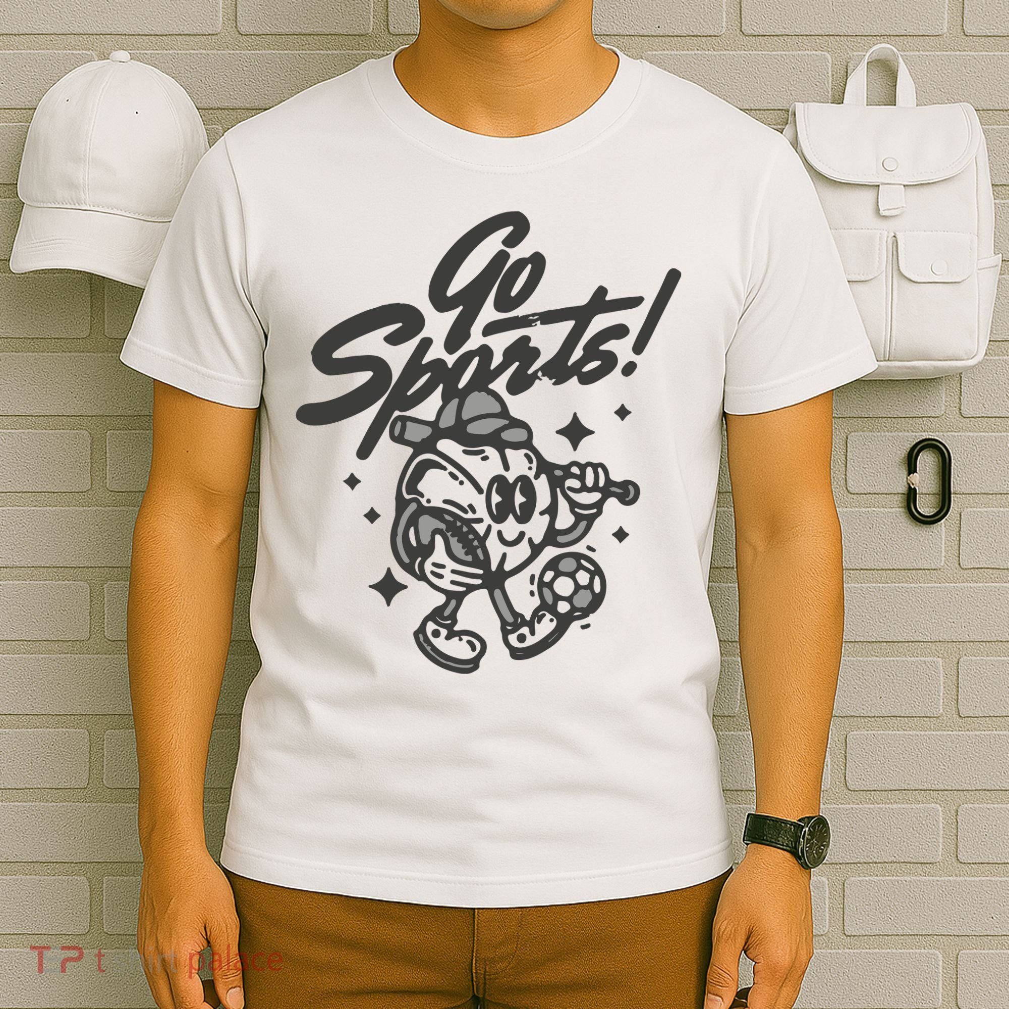 Go Sports Retro Football Game Day T-Shirt