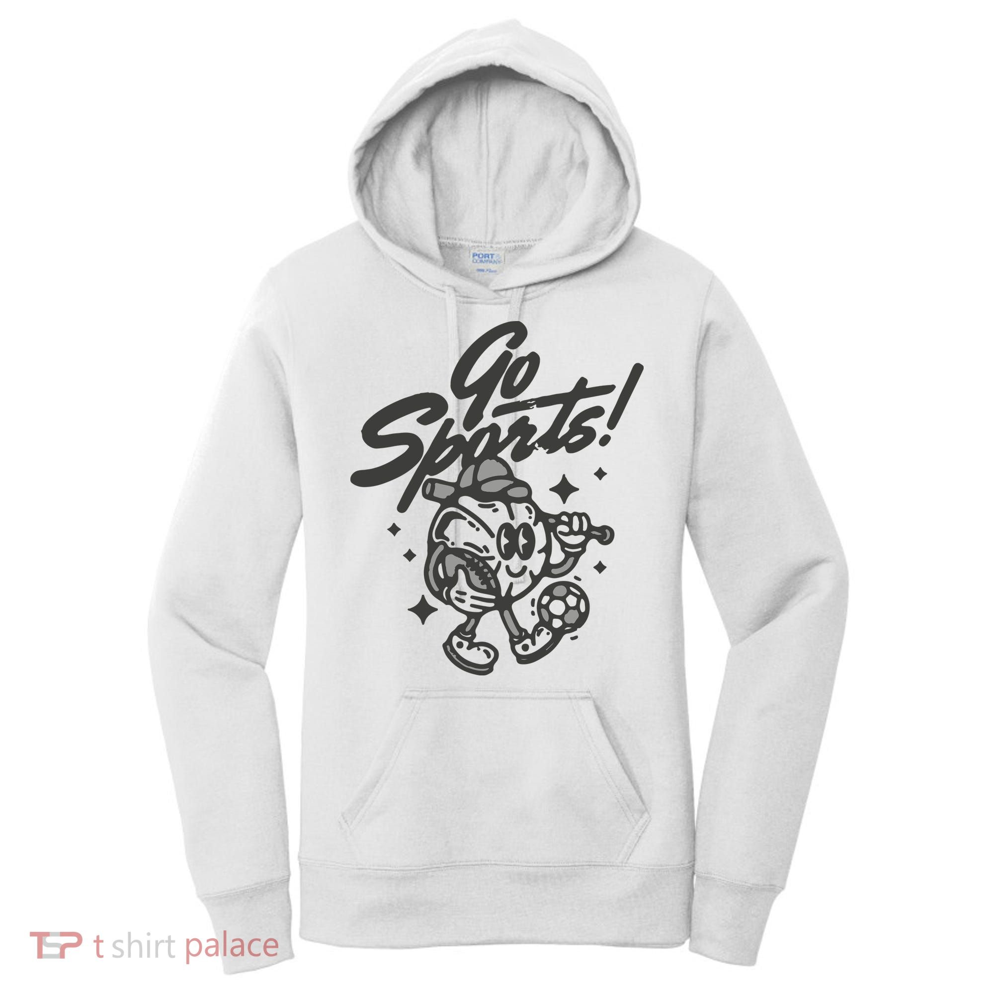 Go Sports Retro Football Game Day Women's Hoodie